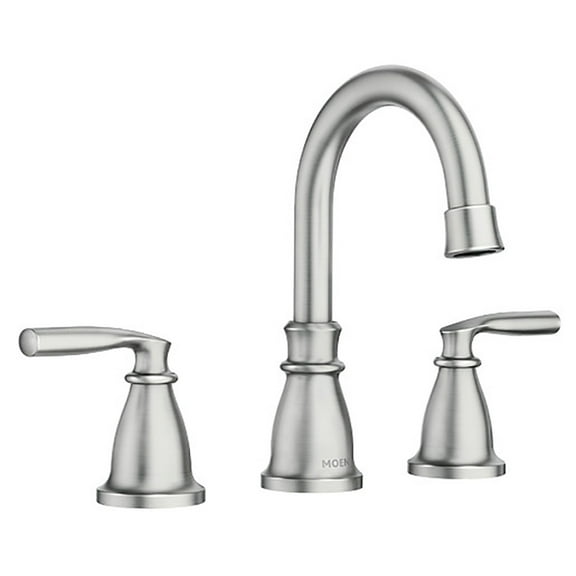 Moen 84539SRN Hilliard Two-Handle Widespread Bathroom Sink Faucet, Spot Resist Brushed Nickel
