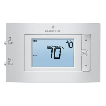 EMERSON 1F83C-11NP Low Voltage Thermostat, Gray, 20 to 30VAC, Auto-On