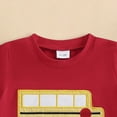 thumbnail image 5 of NIEWTR Toddler Baby Boy Clothes Summer Outfits Embroidery Smocked Short Sleeve Shirt T-Shirt + Elastic Waist Shorts 1T 2T 3T 4T(Red,6-12 Months), 5 of 6