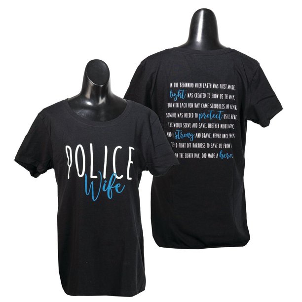 police wife t shirt