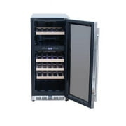 Mr. Heater RWC1 15 in. Wine Cooler Refrigerator with Glass Window Front, Stainless Steel