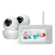 Best Baby Monitor Two Cameras - Babysense 5" HD Split Screen Video Baby Monitor Review 