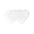 thumbnail image 2 of Anhility Double Heart Faux Fur Rug Super Soft Fluffy Shaggy Carpet Area Mats Rugs Girls Bedroom Sofa Home Decorative Floor Carpet (White, 27.55x13.77 in), 2 of 6