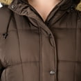thumbnail image 5 of Women's Plus Full Length Quilted Puffer With Faux Fur Hood, 5 of 5