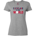 thumbnail image 3 of Inktastic Cleveland Vs. the World Blue and Red with Baseball Women's T-Shirt, 3 of 5
