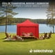 thumbnail image 5 of Carpa Toldo 3x3 Metros con Paredes Reforzado Plegable Impermeable Facil Armado Y Transporte para Jardín Casa Exterior Uso Rudo Acero Lona (Roja), 5 of 7