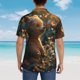 thumbnail image 4 of Fotbe Sunshine Butterfly Flower Bear Camisa Hawaiana para Hombre Unisex – Camisa Casual de Verano con Botones de Manga Corta de Algodón y Lino,Large, 4 of 7