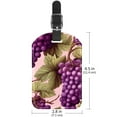 thumbnail image 6 of Square 2Pack PU Leather Grape Cruise Luggage Tag with Privacy Cover and Name ID Tag for Travel Handbags Backpacks Luggage Tags, 6 of 6