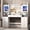 White, variant on ChVans 62'' Large Vanity Desk with Tempered Glass Top, 60000-color LED Lights, Charging Station, White Makeup Vanity with 3 Lights Mode LED Mirror, 8 Drawers, 2 RGB cabinets for Women, Girls Gift