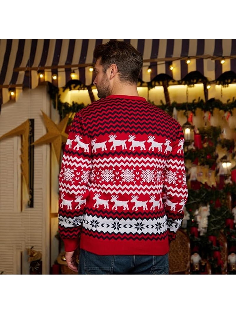 SOMER Men Christmas Sweater Family Couples Warm Thick Casual
