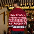 thumbnail image 5 of SOMER Men’s Ugly Christmas Sweater 2025 Family Couples Reindeer Snowflake Knit Pullover Long Sleeve Xmas Holiday Party Winter Warm Tops Red, 5 of 6