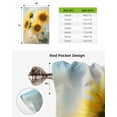 thumbnail image 6 of Sunflower Tie Up Curtains for Window, Watercolor Yellow Floral Botanical Thermal Insulted Balloon Shade Adjustable Rod Pocket Curtains Valance Panels for Kitchen Bathroom Café 42 x 45, 6 of 7