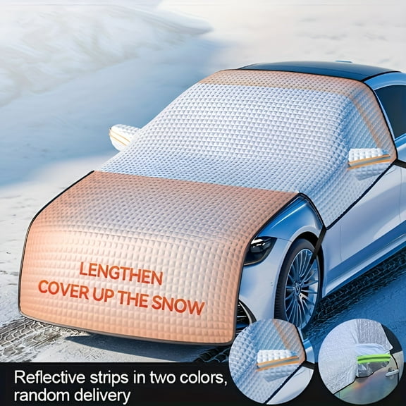 MELIVO Windshield Snow Cover for Cars,Trucks,Vans - Waterproof,Windproof Winter Frost and Ice Removal Sunshade with Side Mirror Covers Car Windshield Snow Cover