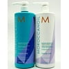 Moroccanoil Blonde Perfecting Purple Shampoo and Conditioner 33.8 oz Set