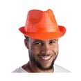 thumbnail image 1 of Dress Up America 916 Sequined Fedora Hat, Orange, 1 of 4