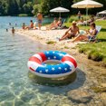 thumbnail image 6 of Luckky US Independence Day Flag Themed Inflatable Swim Ring without Handles,Extra Thick Anti-Roll Swimming Aid,Patriotic Float for Pool,Beach,Summer Water Fun, 6 of 6