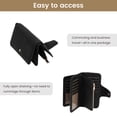 thumbnail image 6 of Leather Wallets for Men, Bifold Wallet Slim Minimalist for Women with RFID Blocking, Card Holders, ID Window, Money Clip, Coin Pocket, Black, 6 of 7