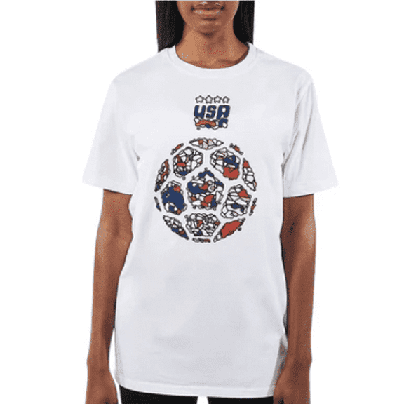 Unisex Round21 USWNT Our Time White Tee Shirt Medium