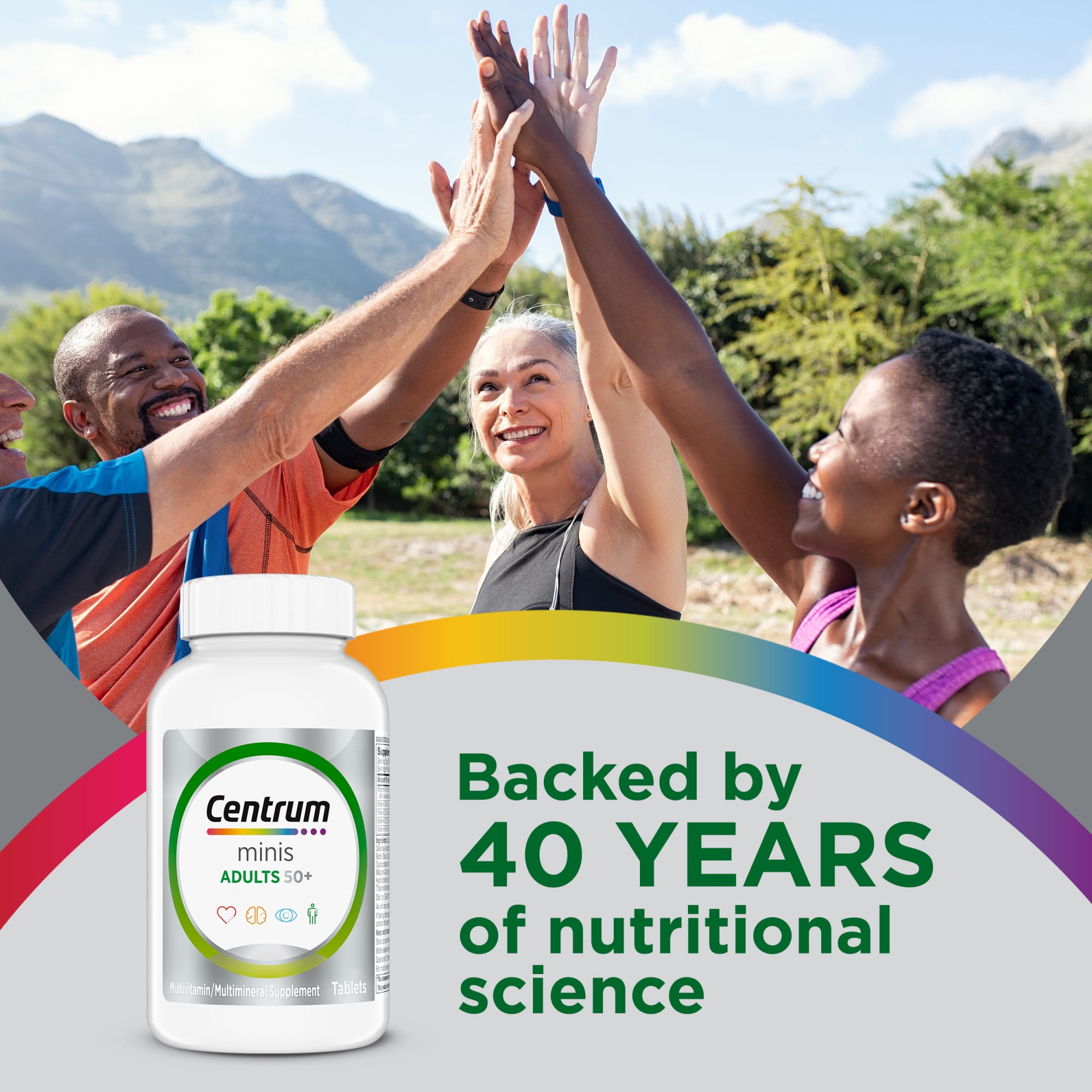 Centrum Minis Silver Multivitamin for Adults 50 Plus, Supports Memory and Cognition, 320 Count