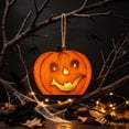 thumbnail image 4 of Wooden Hanging Ornament Halloween Decorations With LED Lights For Indoor Outdoor Party Home Garden Table Mantel Scary House Decor, 4 of 6