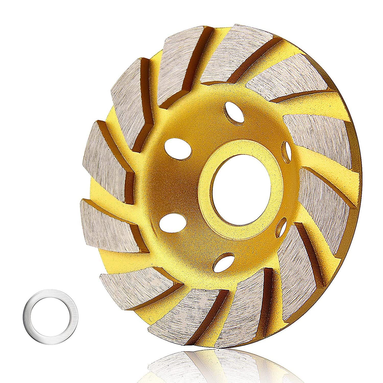 4 Inch Concrete Turbo Diamond Grinding Cup Wheel 12 SEGS Heavy Duty Angle Wheels for sale online 