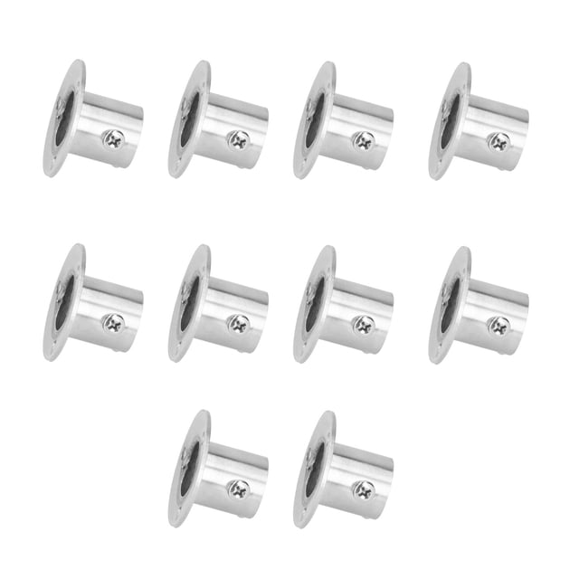10Ensemble Support de Tringle de Placard en Acier Inoxydable Épaissi Matériel pour Chambre Garde-Robe Gris
