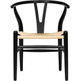thumbnail image 3 of Wegner Style Wishbone Chair Replica   &; Natural Wood Dining  Side Chair, 3 of 6