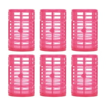 Unique Bargains 6pcs Convenient Heatless Voluminous Hair Roller for Women 2.48"x1.57" Rose Red