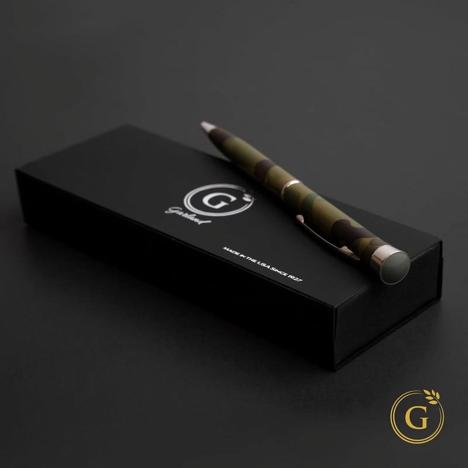 Garland Metal Twist Pen – Made in USA - Camo Design with Chrome Finish, Gift for Executive, Client, Graduate, Professional Look, Classy Gift Box, Refillable