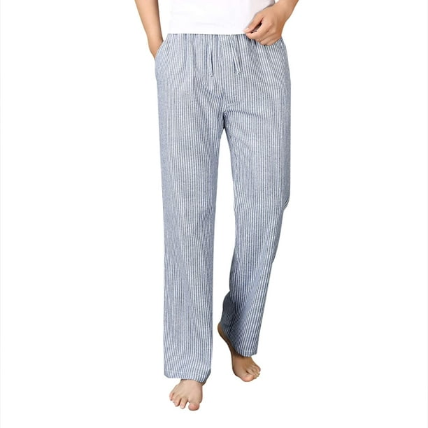 Men's Pajama Pants Comfy Mens Plaid Pajama Pants 100% Cotton Pajama Pants  for Men 