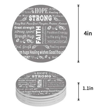 

ZHANZZK Snowman Christmas Set of 6 Round Coaster for Drinks Absorbent Ceramic Stone Coasters Cup Mat with Cork Base for Home Kitchen Room Coffee Table Bar Decor