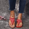 thumbnail image 5 of YOUYEDIAN Orthopedic Sandals for Women 2026 Summer Dressy Open Toe Arch Support Shoes Wide Hiking Non Slip Slip on Slippers (Red), 5 of 7