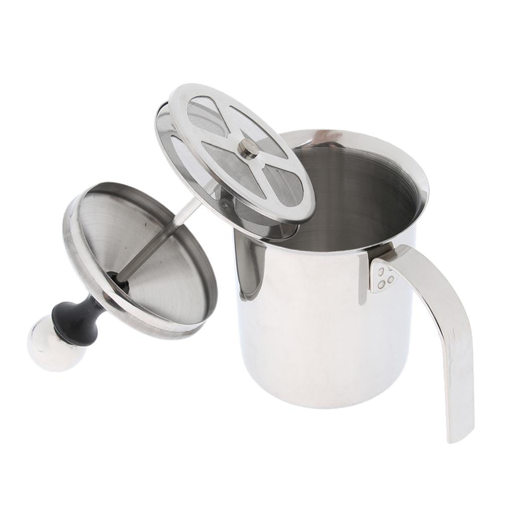 Manual Milk Frother Foam Maker Stainless Steel Gas Range Available 800ml 