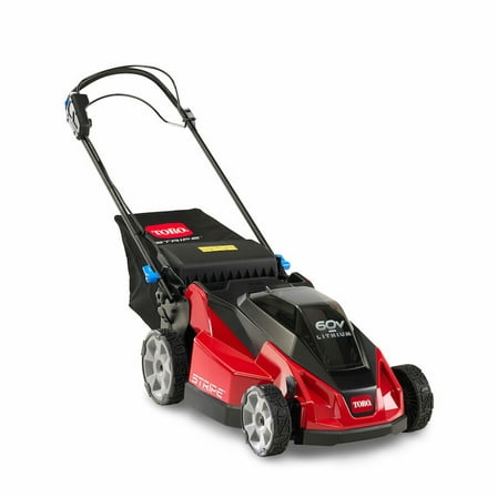 TORO Foldable 21-Inch Stripe Electric Self Propelled Lawn Mower 60-Volt