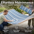 thumbnail image 6 of Sunnydaze 2-Person Quilted Polyester Spreader Bar Hammock, 600 lb Capacity - Misty Beach, 6 of 11