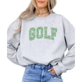 thumbnail image 2 of Floral Golf Sweatshirt for Women Teens & Children Preppy Varsity Style Golf Pullover Gray Sweatshirt Adult Large, 2 of 4