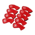 thumbnail image 1 of DYNWAVECA 9 Pieces Golf Club Covers Golf Training Equipment Lightweight PU Leather Golfer Gift Easy on Off with Number Protector Guards Red, 1 of 10