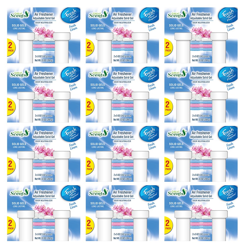 Great Scents Adjustable Solid Air Freshener Gel. Odor Eliminator and