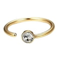 thumbnail image 2 of Trayknick Nose Ring Stylish Skin-friendly Multi Colors Non Piercing Nose Hoop for Party Golden, 2 of 12