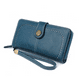 thumbnail image 2 of Cartera de cuero bloqueadora RFID para mujer - Funda multitarjeta con correa de muñeca, bolso compacto para tarjetas, dinero y teléfono, 2 of 3