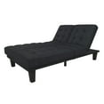 DHP Dexter Futon & Lounger, Convertible Sofa Bed & Couch, Navy Blue