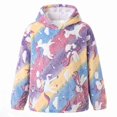 thumbnail image 7 of Kids Glow in The Dark Hooded Blanket Hoodie, Oversized Wearable Blanket for Boys & Girls Flannel Fleece One Size Purple G0P, 7 of 7