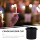 thumbnail image 3 of 4 piezas Candelas decorativas Decorativas Luces de té de hierro Candelas de velas de metal copas de vela de metal, 3 of 6