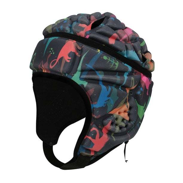 Casco Casco Protector de Cabeza Gorra Sin Scrum Niños Adultos Casco Portero para Fútbol Vistoso