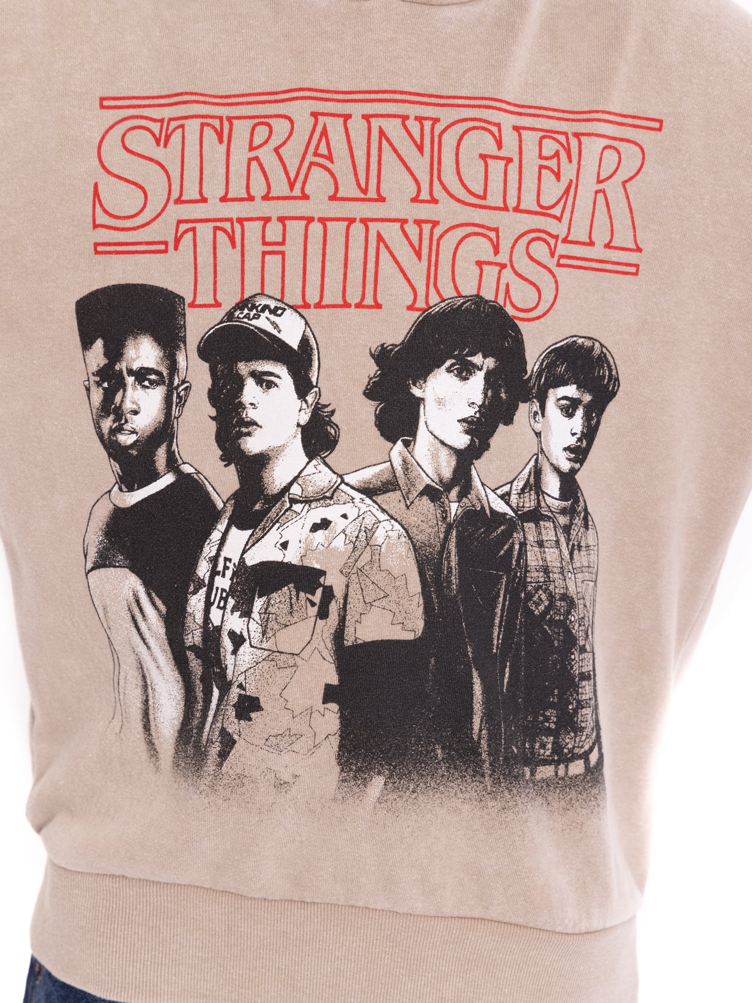 Stranger Things Boys Retro Graphic Long Sleeve Mineral Washed Hooded Sweatshirt, Sizes 4-18