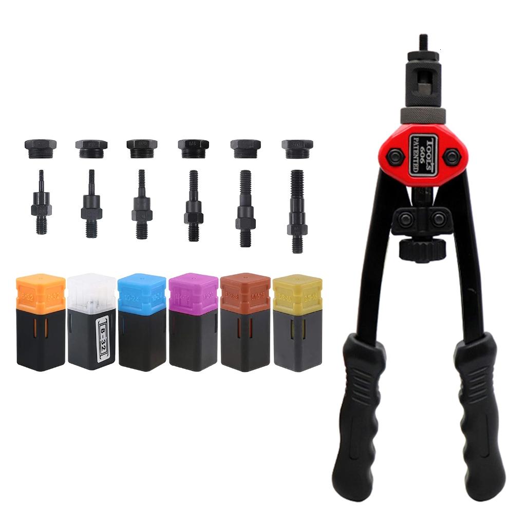 lanema 6PCS Rivet Nut Mandrel and Nose Piece Riveter Tip Spare Part 6-32 8-32 10-24 1/4-20 5/16-18 3/8-16 Assorted