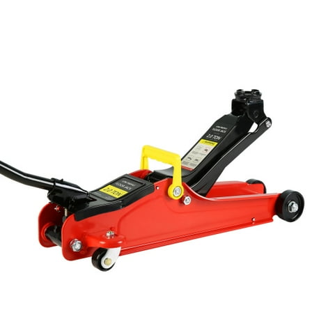 2 Ton Low Profile Floor Jack, Heav yDuty Steel Racing Floor Jack with Single Piston QuickLift Pump, Floor Jack Lifting Range 3.3"-15.2"