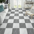 thumbnail image 6 of Abyssaly 12 inch x12 inch (10 Pcs) Peel and Stick Floor Tile Grey White Marbled Vinyl Floor Tiles Self Adhesive Floor Tiles Easy to Install for Bathroom and Kitchen Floor, 6 of 9