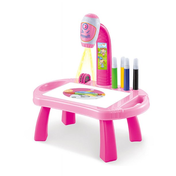 Mesa de dibujo de proyección para niños, máquina de aprendizaje de educación temprana, tablero de dibujo, bolígrafo de color, mesa de dibujo de proyección de graffiti