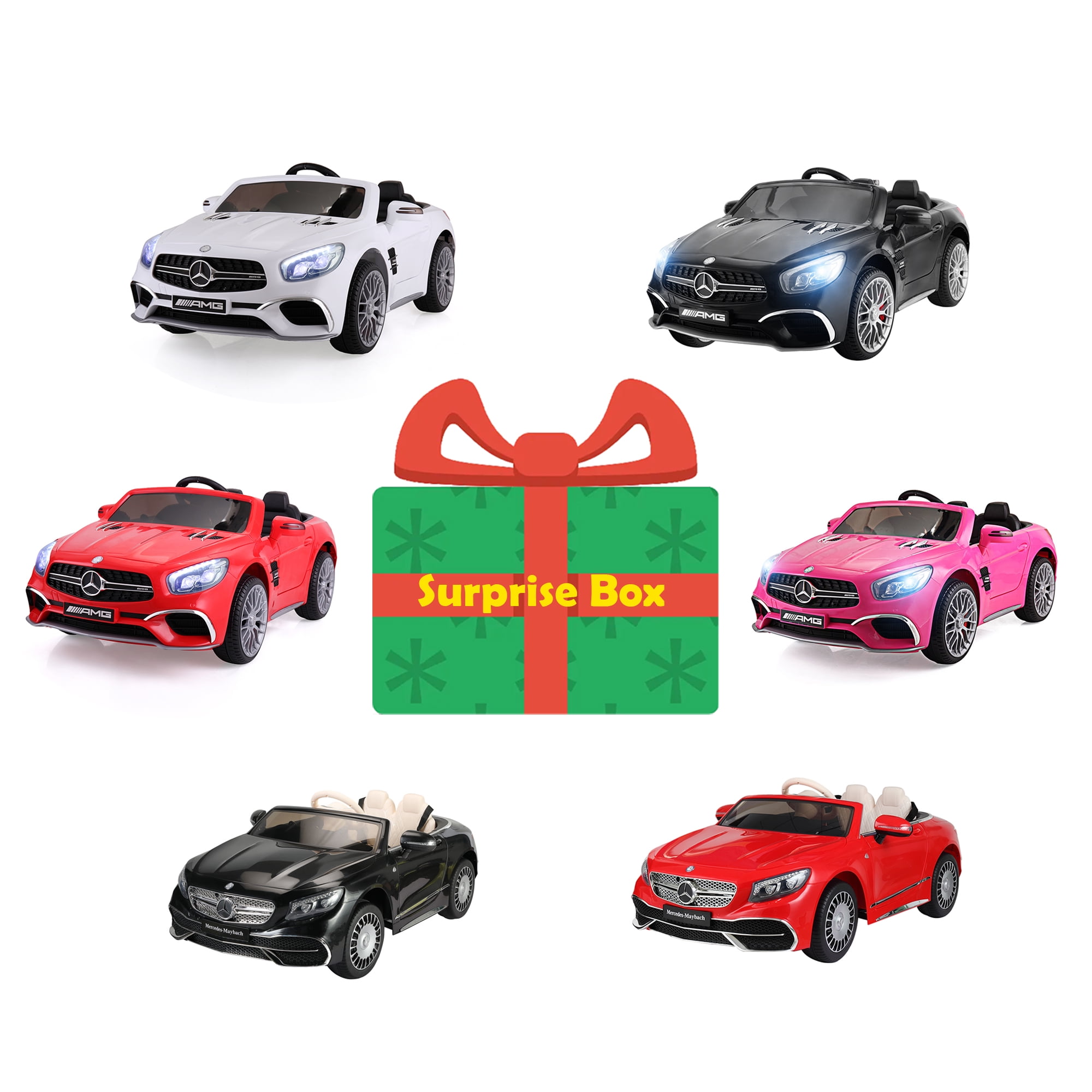 Buy Tobbi 12V Kids Ride On Car Licensed Mercedes Benz Electric Battery Toy,Surprise Box,Random
